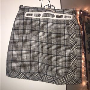 Wrap plaid skirt